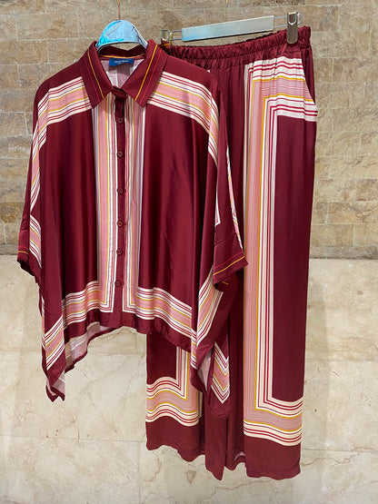 KD8871/9099-71 Ticking Stripe Shirt and Pants Set