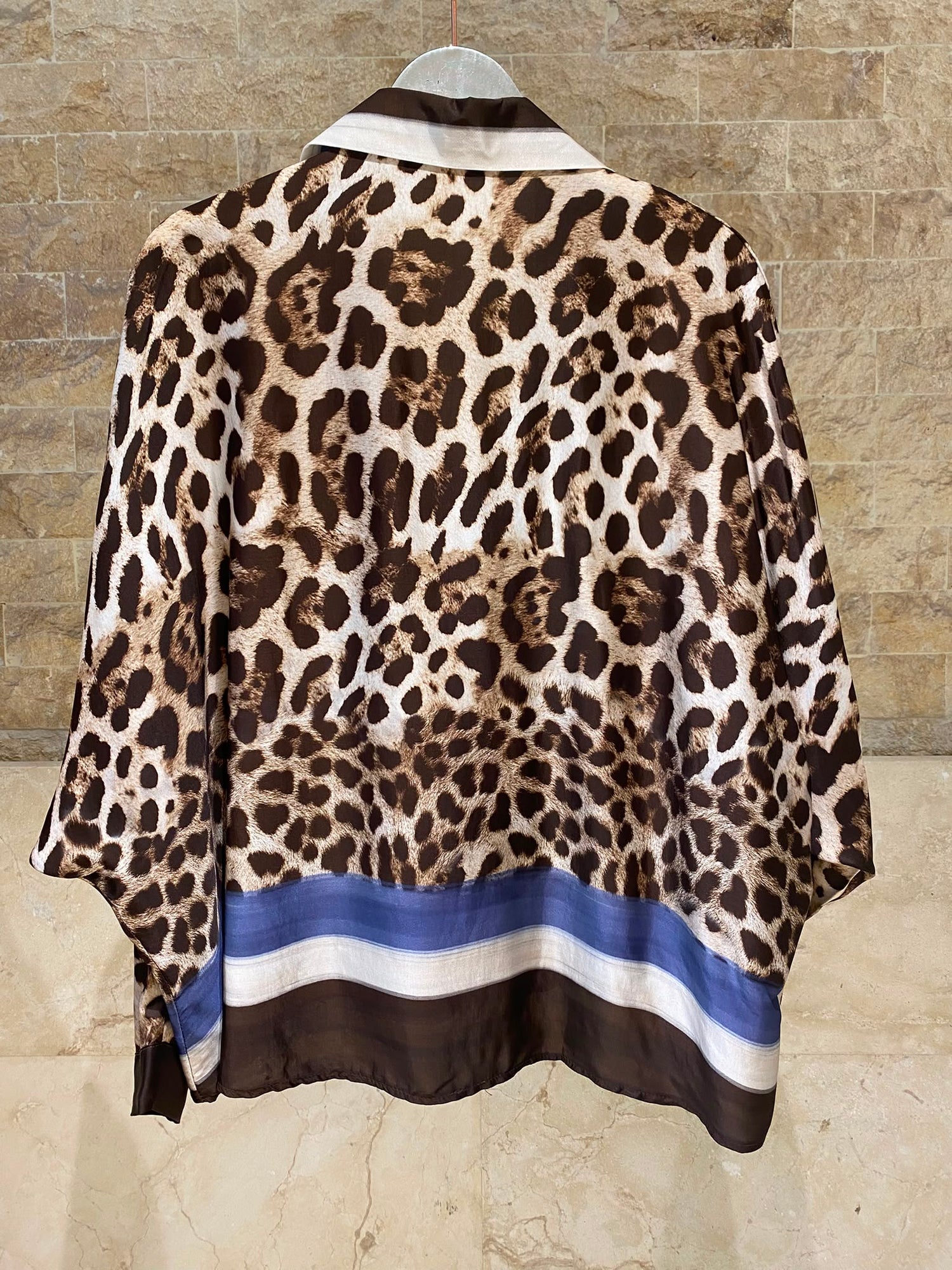Leopard Printed Satin Top and Pants Set KD9233/7789VS-42