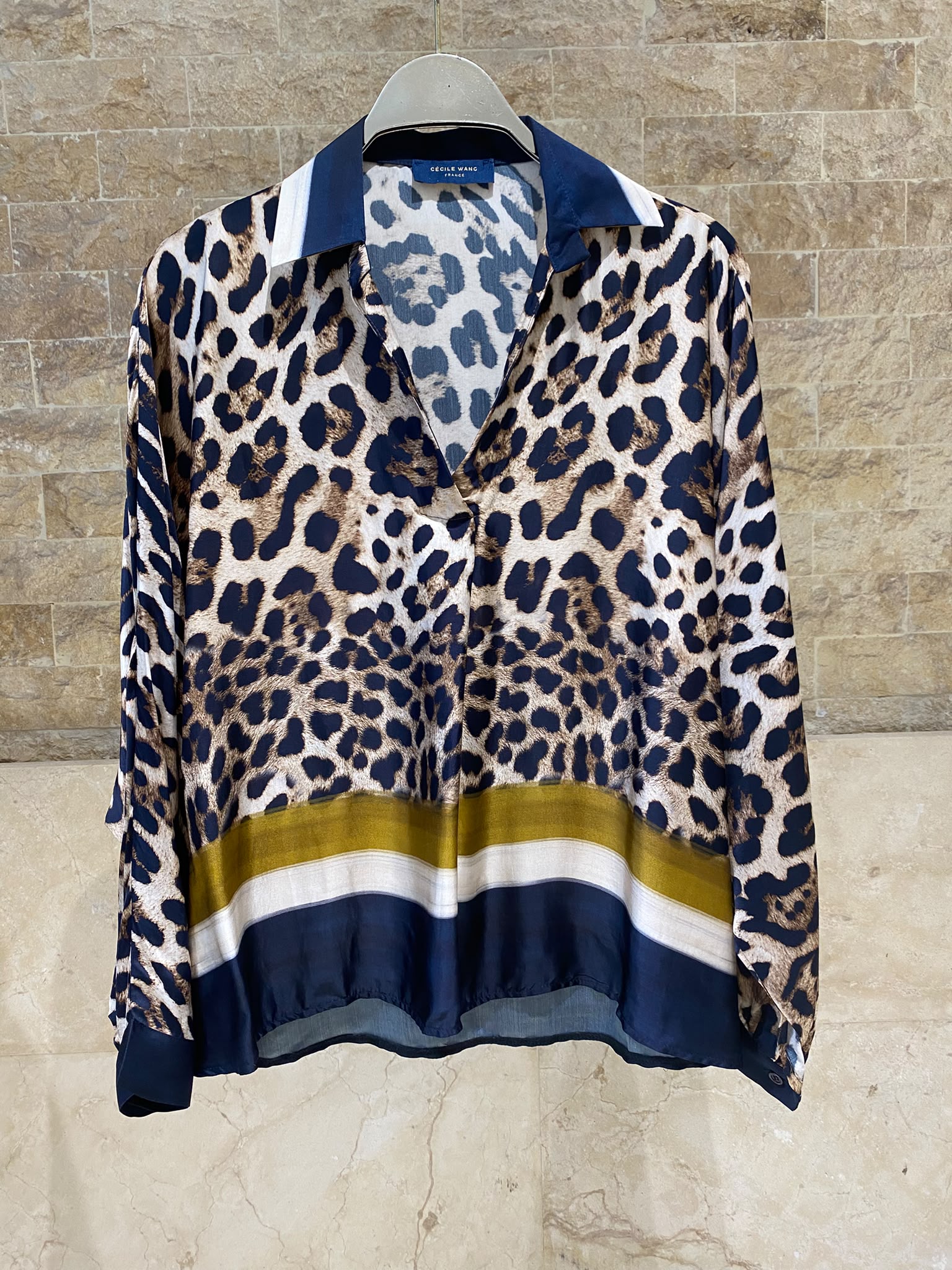 Leopard Printed Satin Top and Pants Set KD9233/7789VS-42
