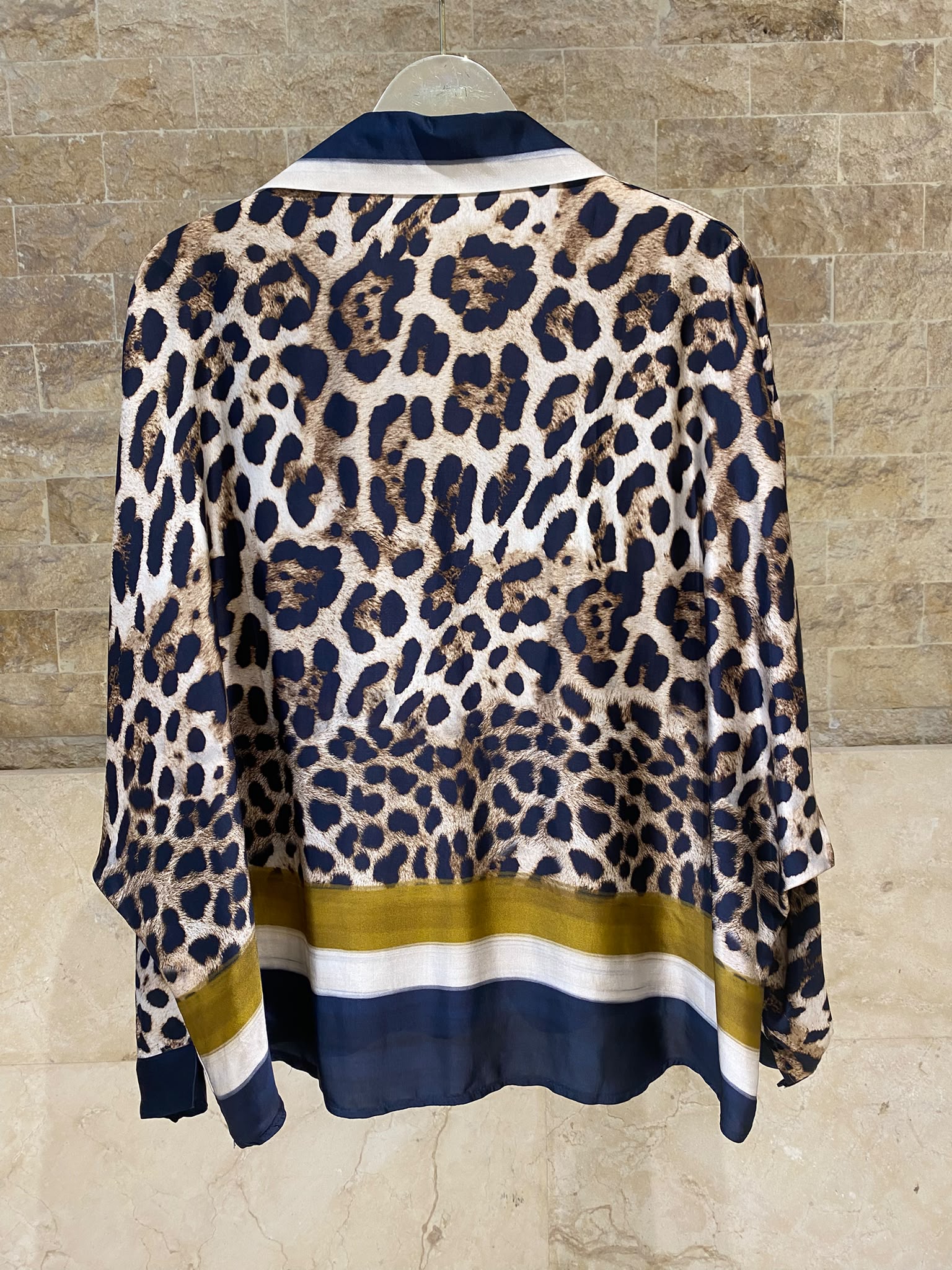 Leopard Printed Satin Top and Pants Set KD9233/7789VS-42