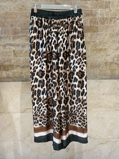Leopard Printed Satin Top and Pants Set KD9233/7789VS-42