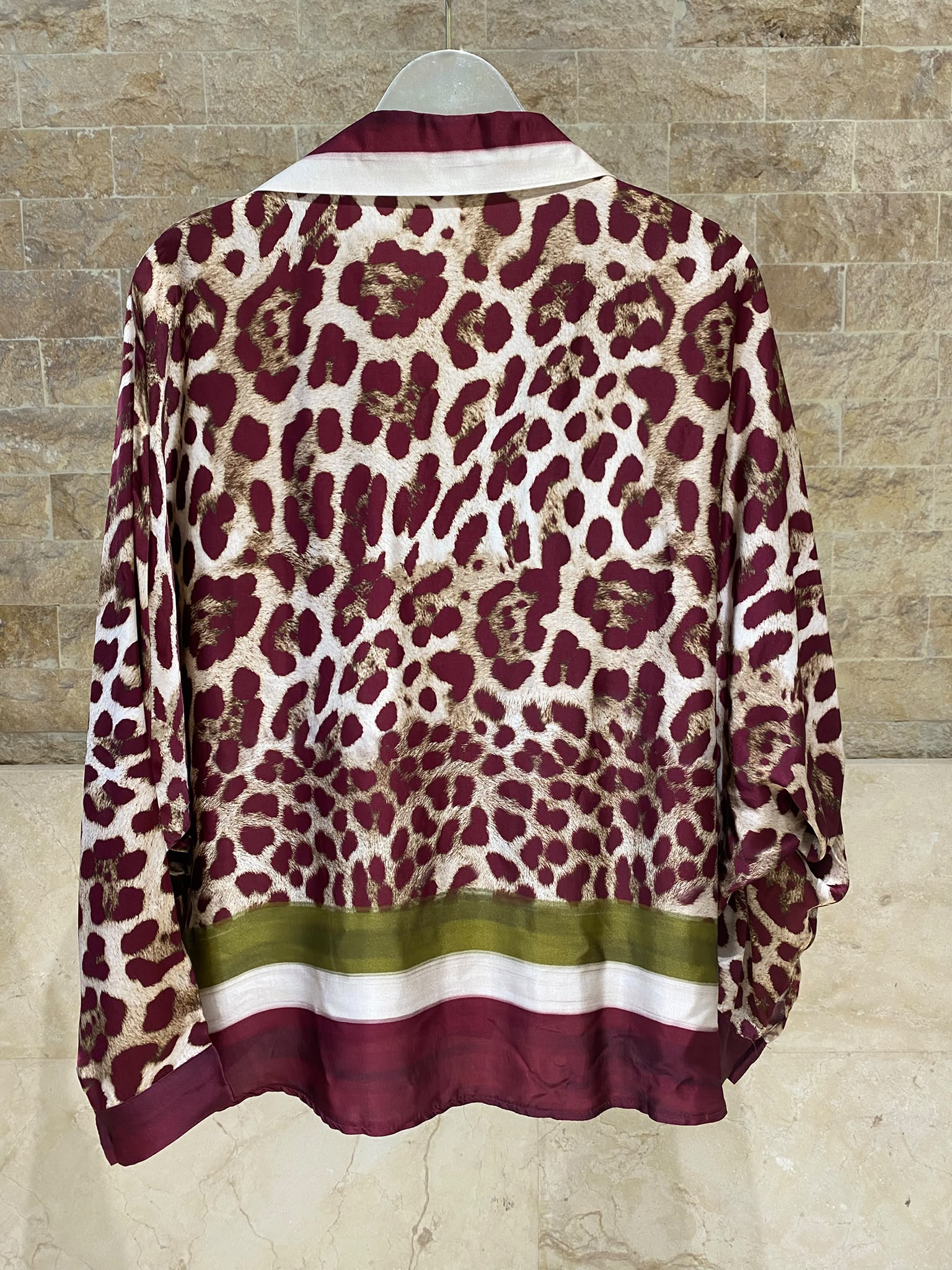 Leopard Printed Satin Top and Pants Set KD9233/7789VS-42