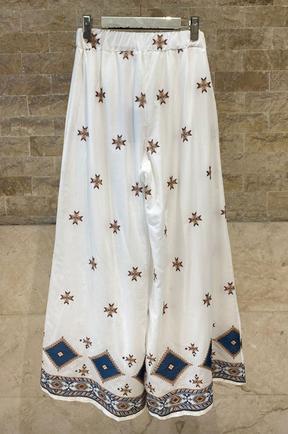 Star Embroidered Cotton Shirt and Pants Set TDM50722/27224