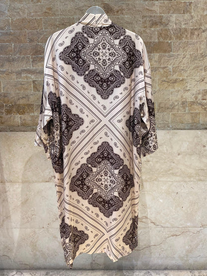 Bandana Satin Kimono Cardigan KD9760VS-8