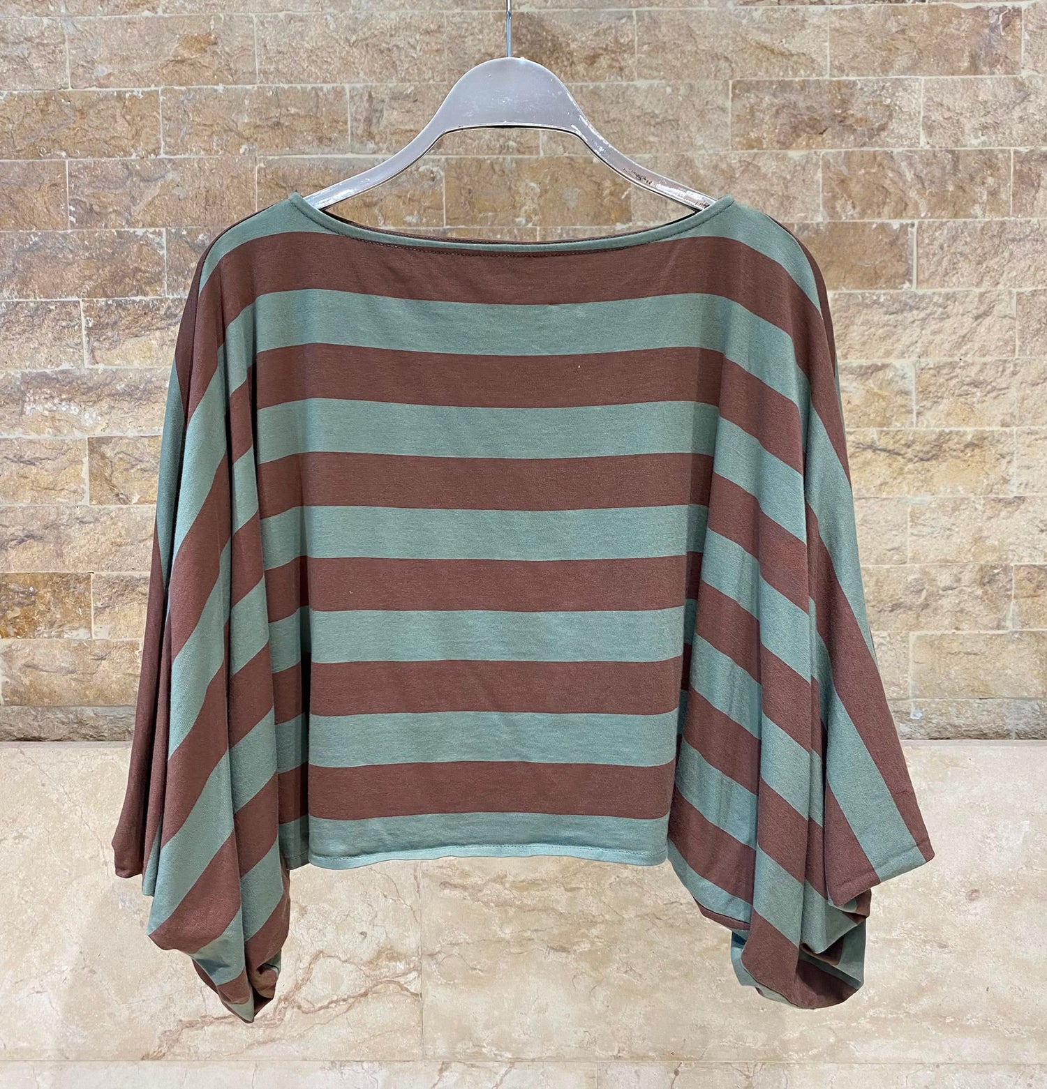 Horizontal Stripes Cropped Top TDM28126-5