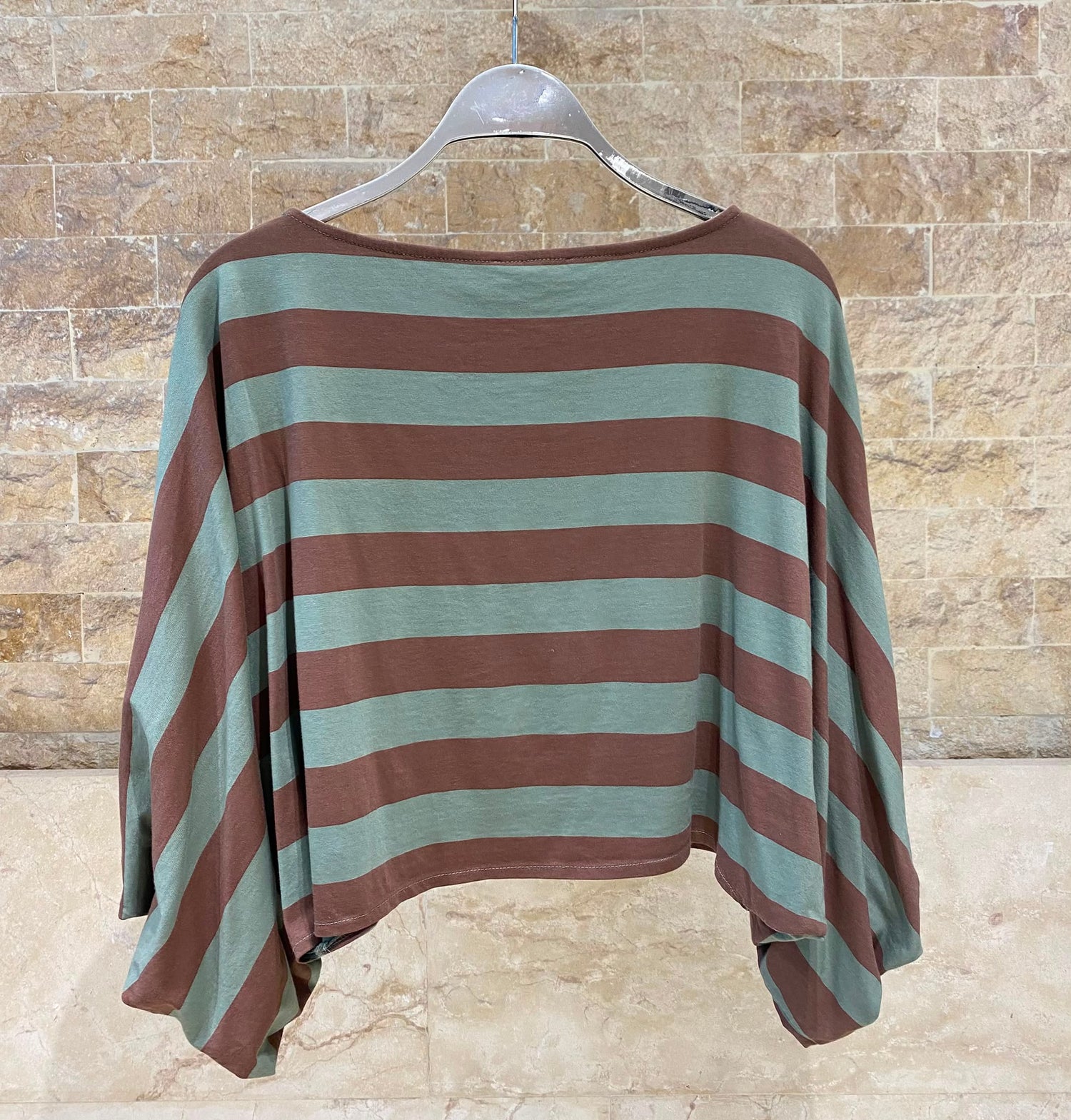 Horizontal Stripes Cropped Top TDM28126-5