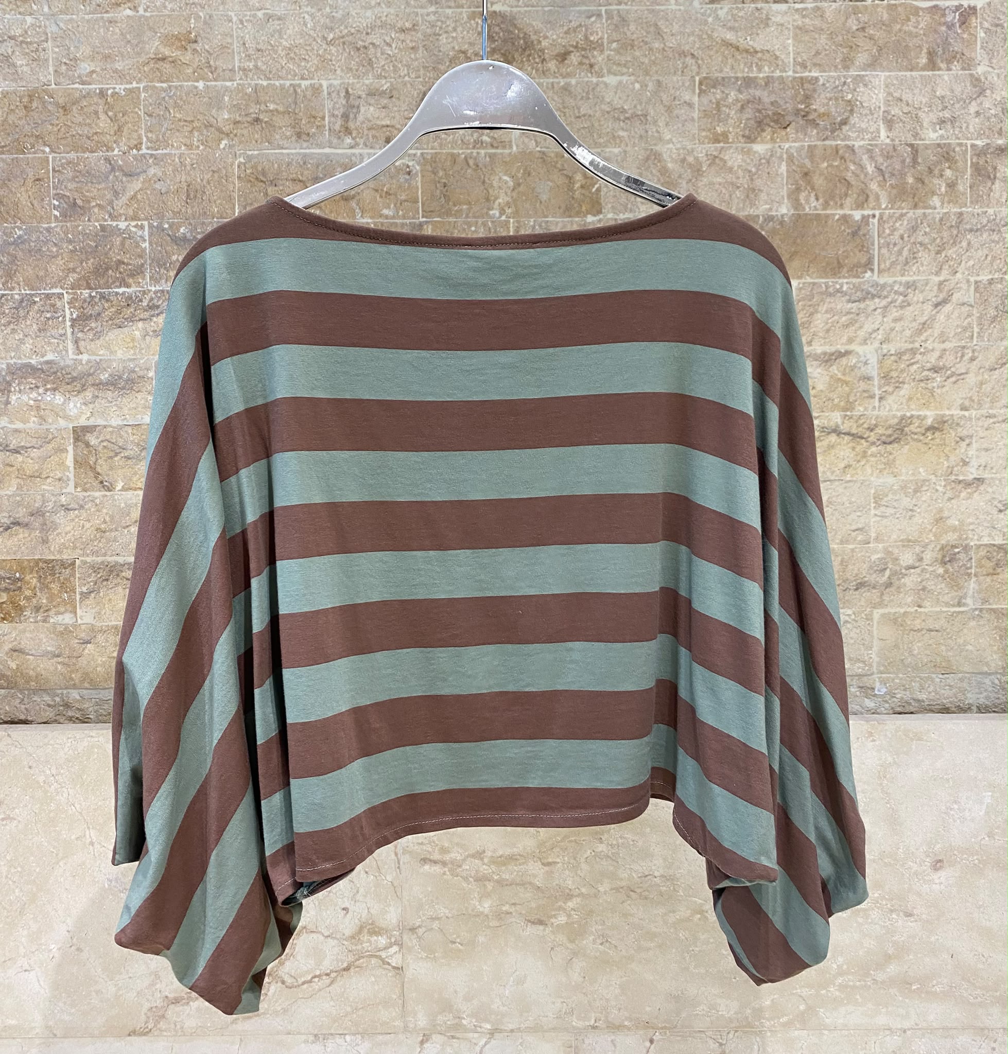 Horizontal Stripes Cropped Top TDM28126-5