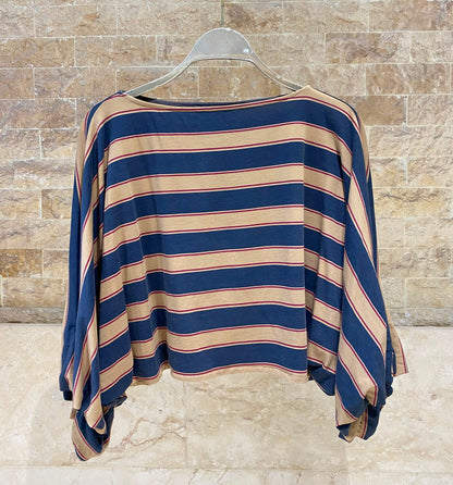 Horizontal Stripes Cropped Top TDM28126-5