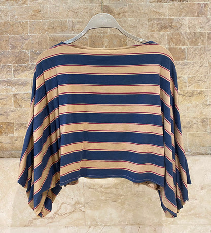 Horizontal Stripes Cropped Top TDM28126-5
