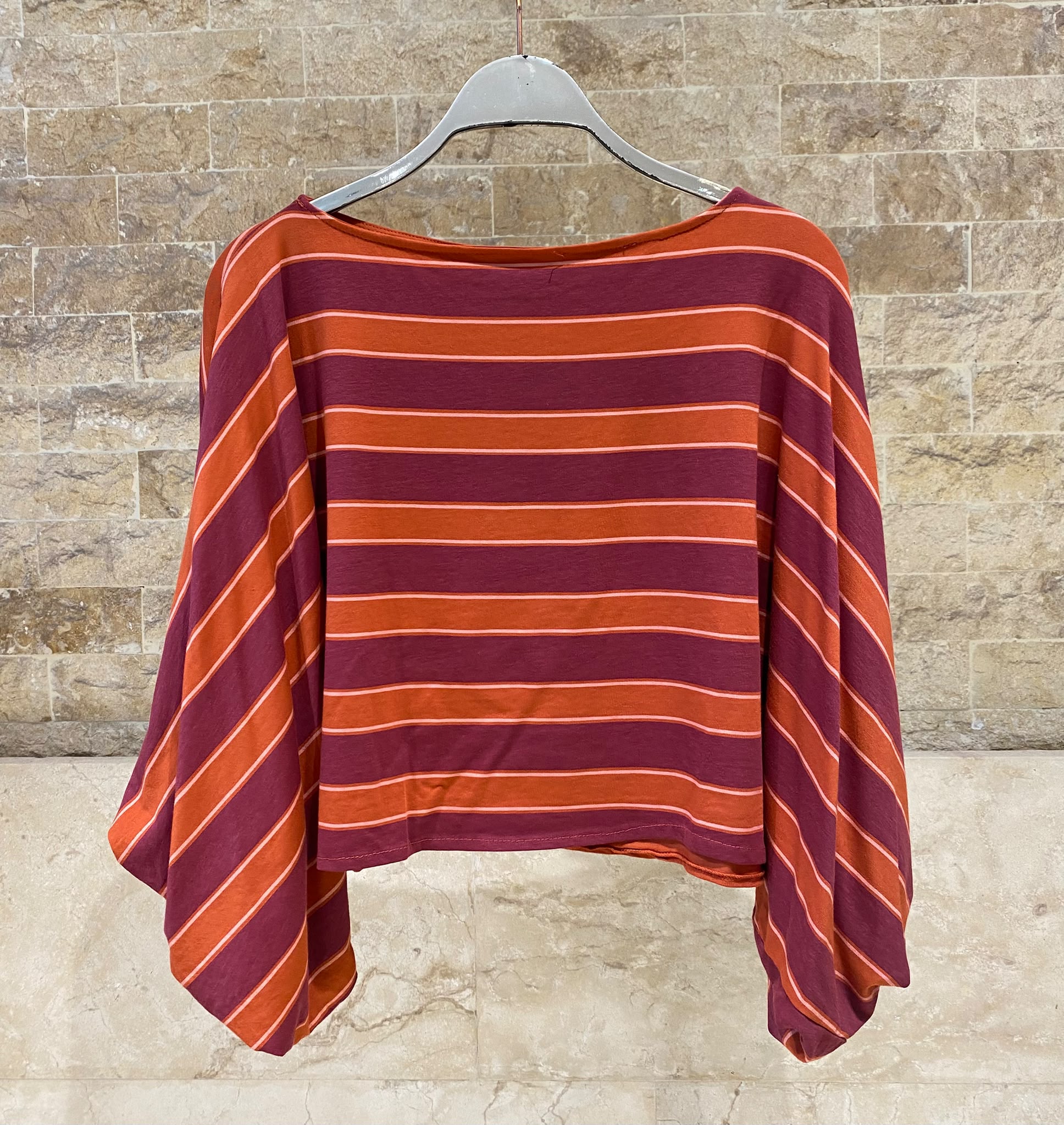 Horizontal Stripes Cropped Top TDM28126-5