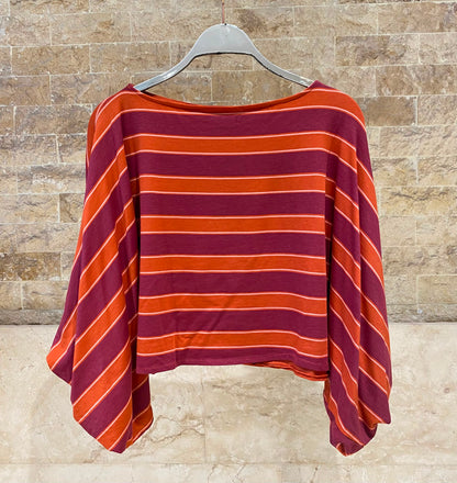 Horizontal Stripes Cropped Top TDM28126-5