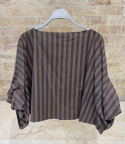 Vertical Stripes Cropped Top TDM28126-7