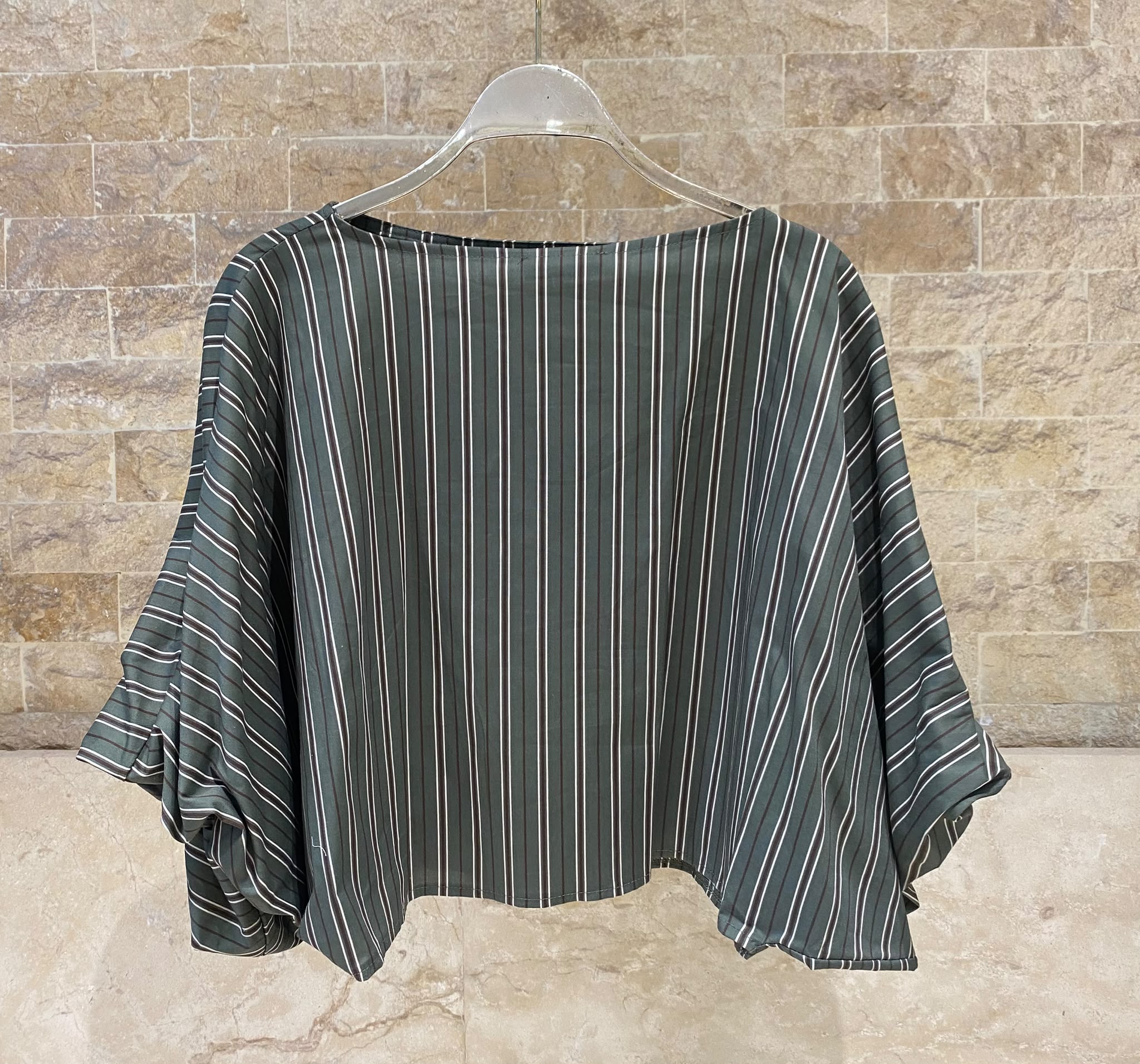 Vertical Stripes Cropped Top TDM28126-7