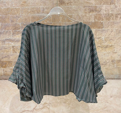 Vertical Stripes Cropped Top TDM28126-7