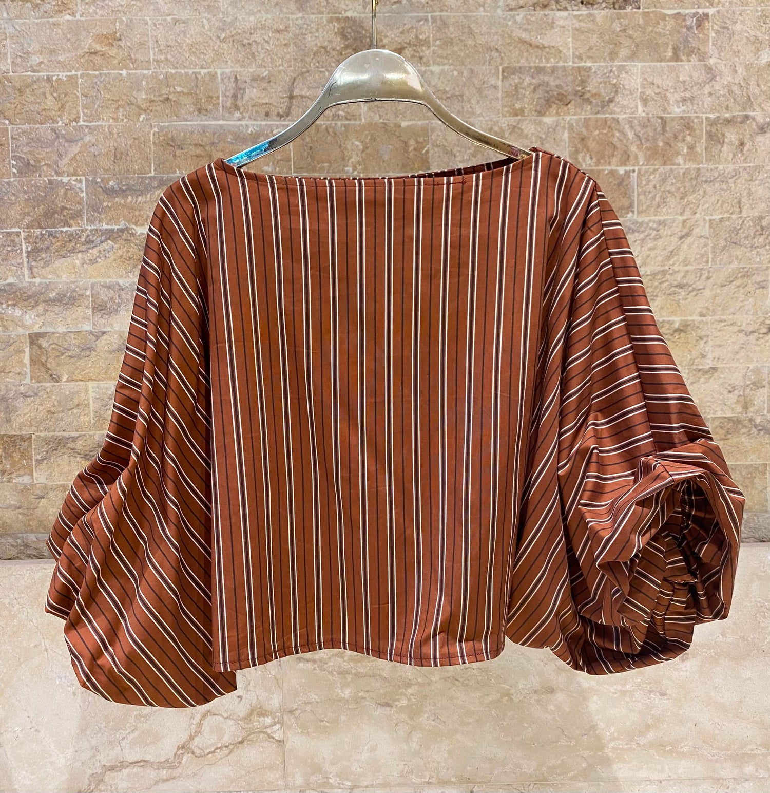 Vertical Stripes Cropped Top TDM28126-7