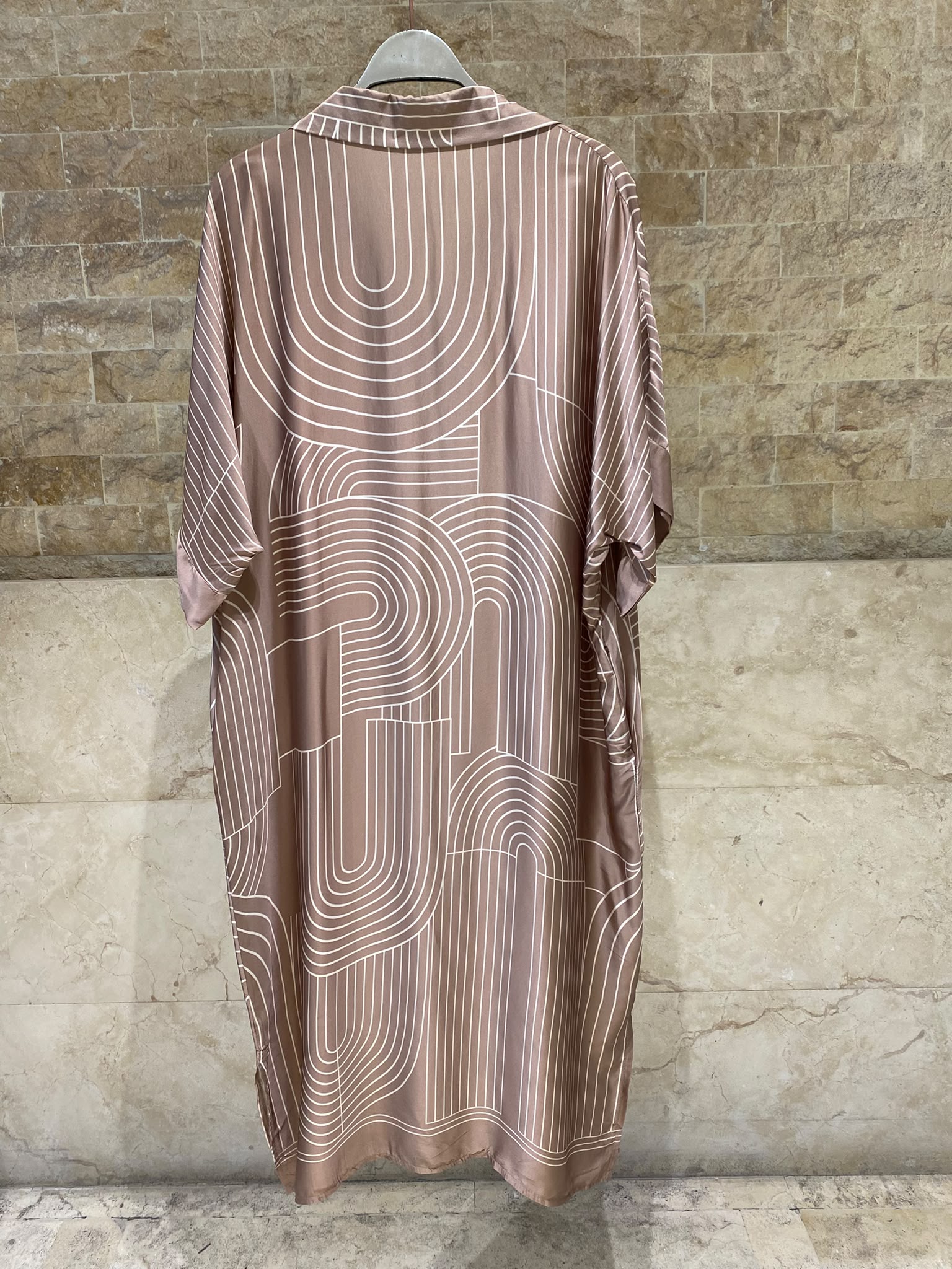 KD9702VS-29 Geometric Print Oversized Dress