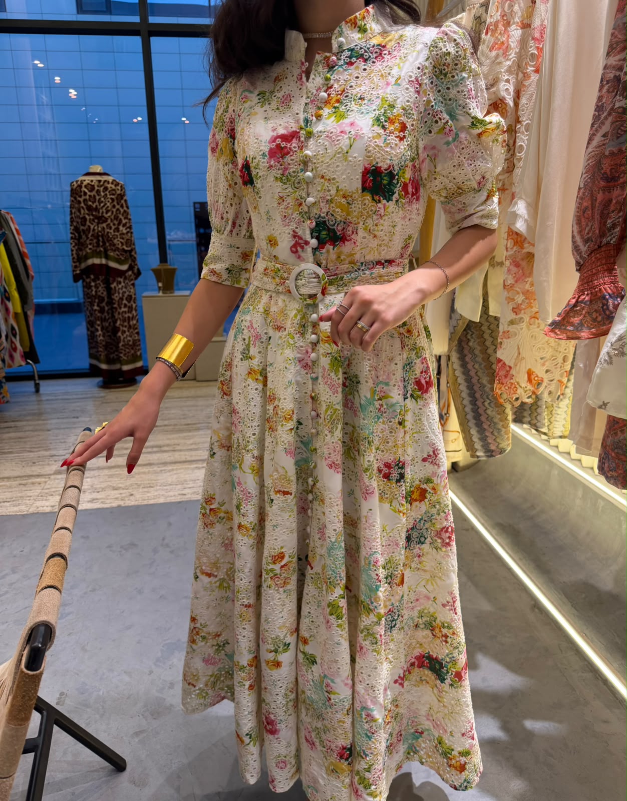 Botanical Bliss Embroidered Maxi Dress MJ253111