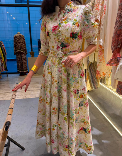 Botanical Bliss Embroidered Maxi Dress MJ253111