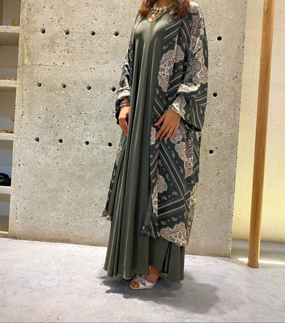 Bandana Satin Kimono Cardigan KD9760VS-8