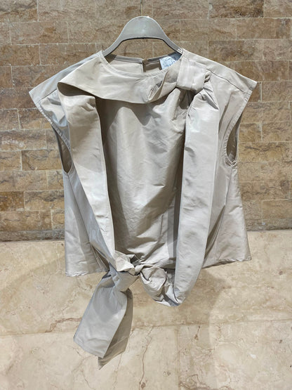 Round Neck Structured Architectural Top CMP.029