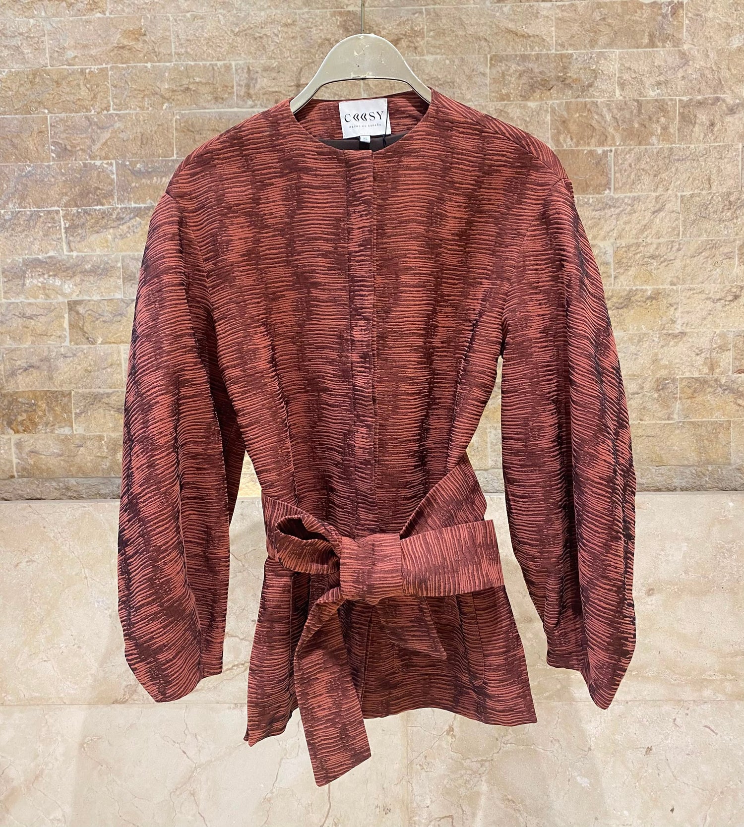 Chloe Teja Sets Placket Buttoned Jacket and Slightly Flared Pants