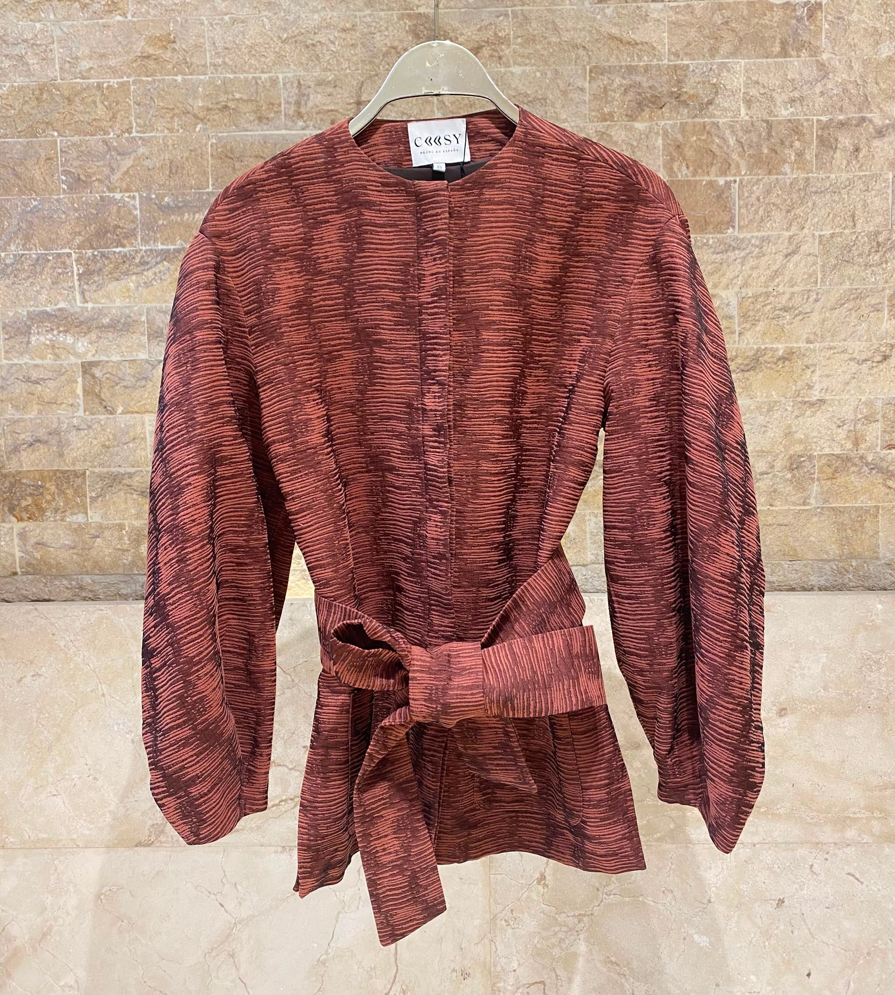 Chloe Teja Sets Placket Buttoned Jacket and Slightly Flared Pants