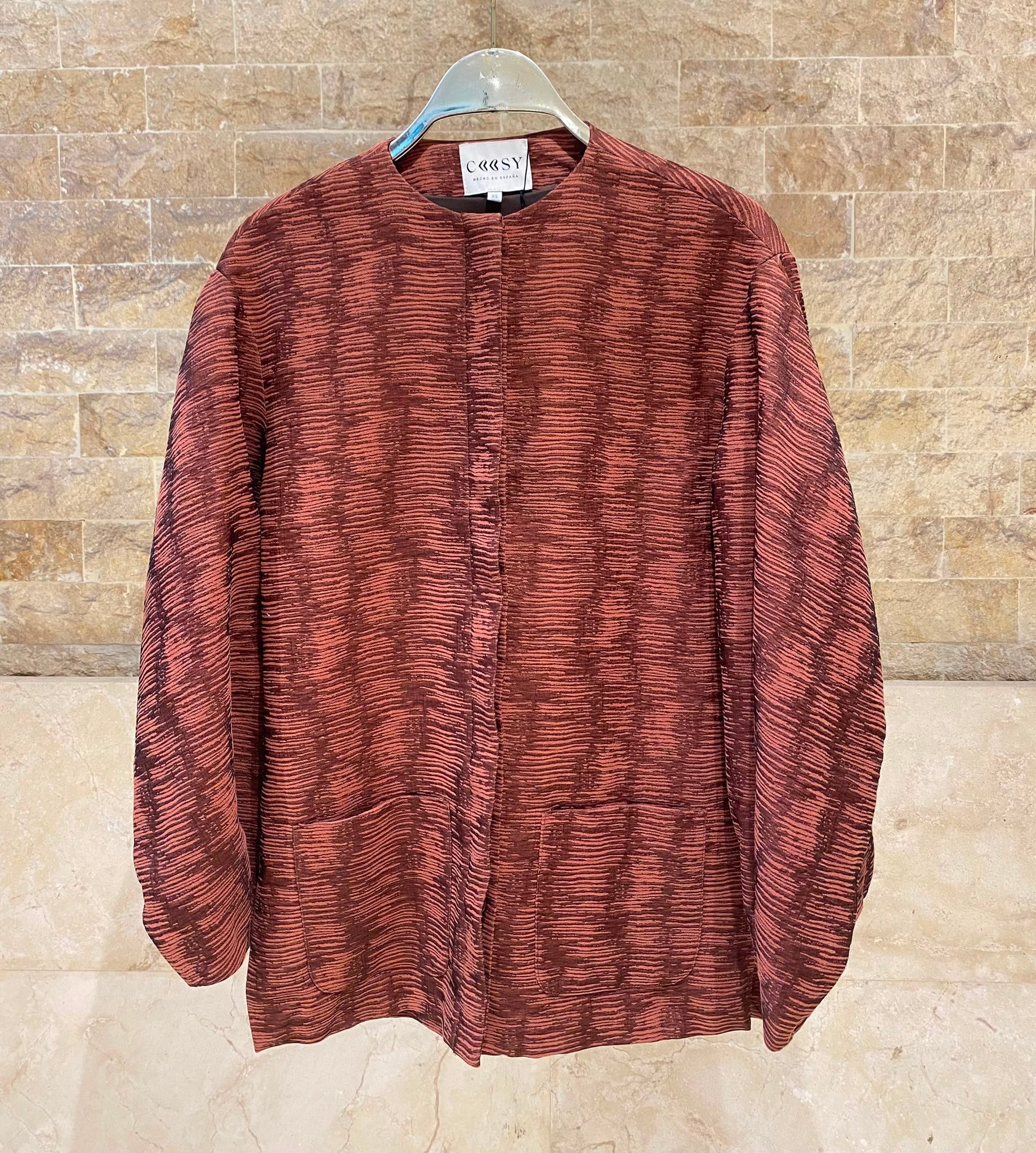 Chloe Teja Sets Placket Buttoned Jacket and Slightly Flared Pants