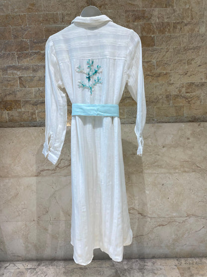Candela Long Back Belted Shirt Dress