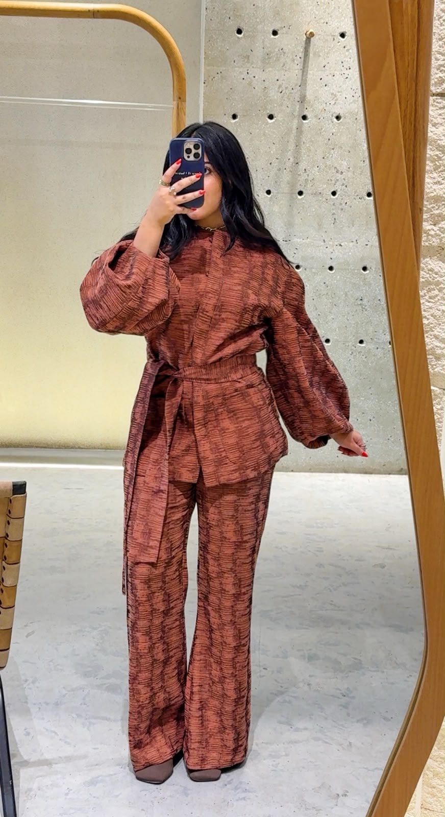 Chloe Teja Sets Placket Buttoned Jacket and Slightly Flared Pants
