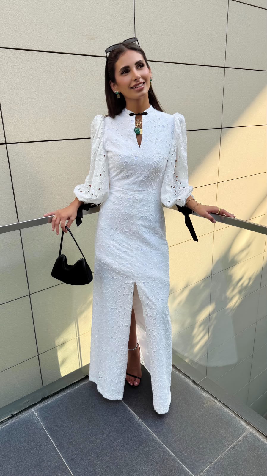 Roti Embroidered Lace Fabric Long Dress