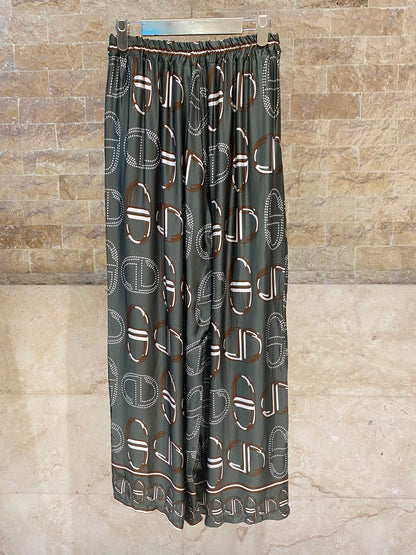 KD7365/6637VS-43 Chain Link Pattern Satin Shirt and Pants