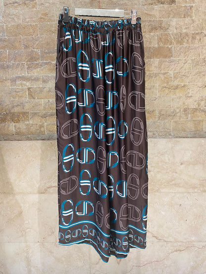 KD7365/6637VS-43 Chain Link Pattern Satin Shirt and Pants