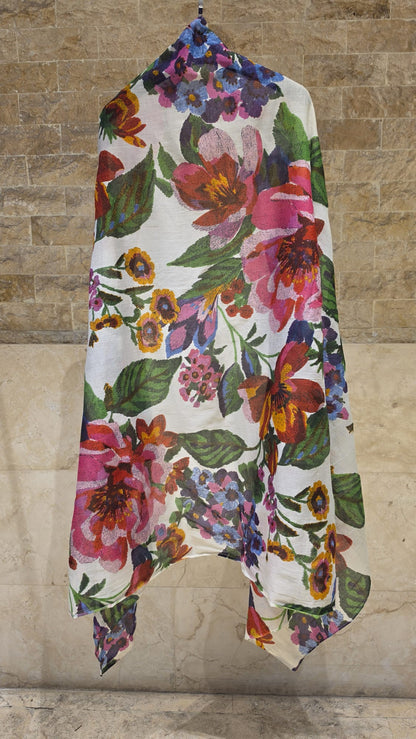67926-1307 Lightweight Floral Scarf