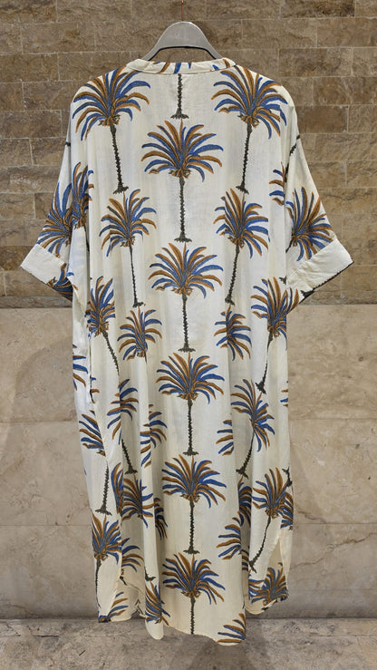 67983-0306 Palm Tree Print Tunic Dress