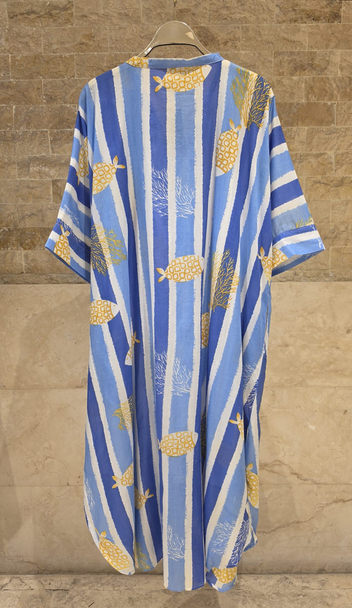 67983-0504  Stripes Patterned Print Tunic Dress
