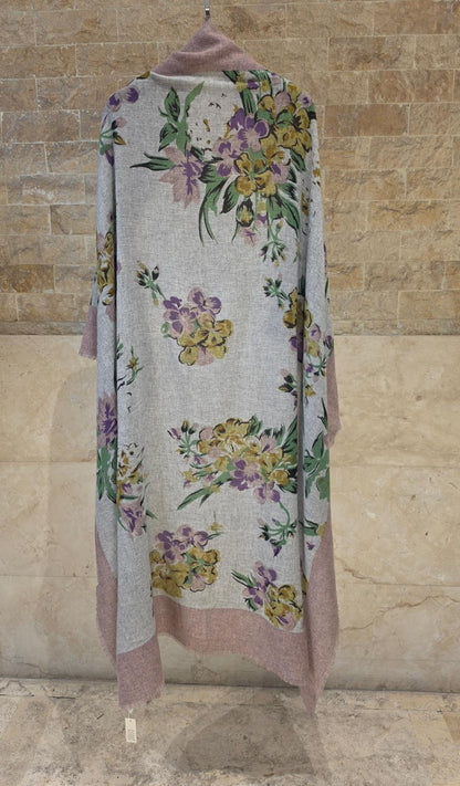 C211043 Square Floral Pattern Scarf