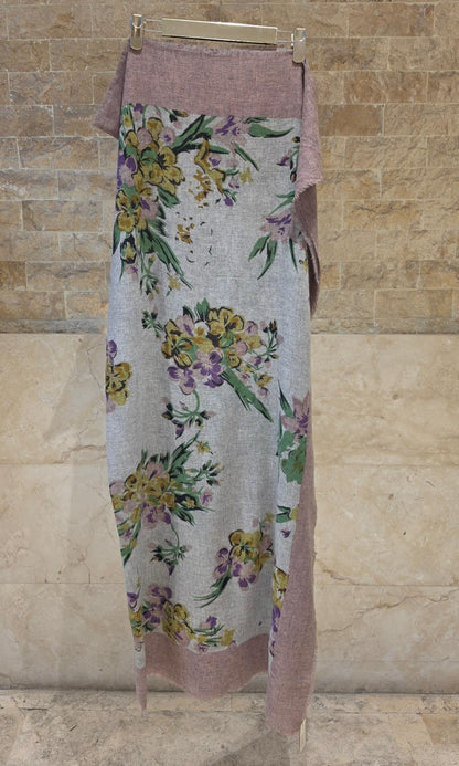 C211043 Square Floral Pattern Scarf
