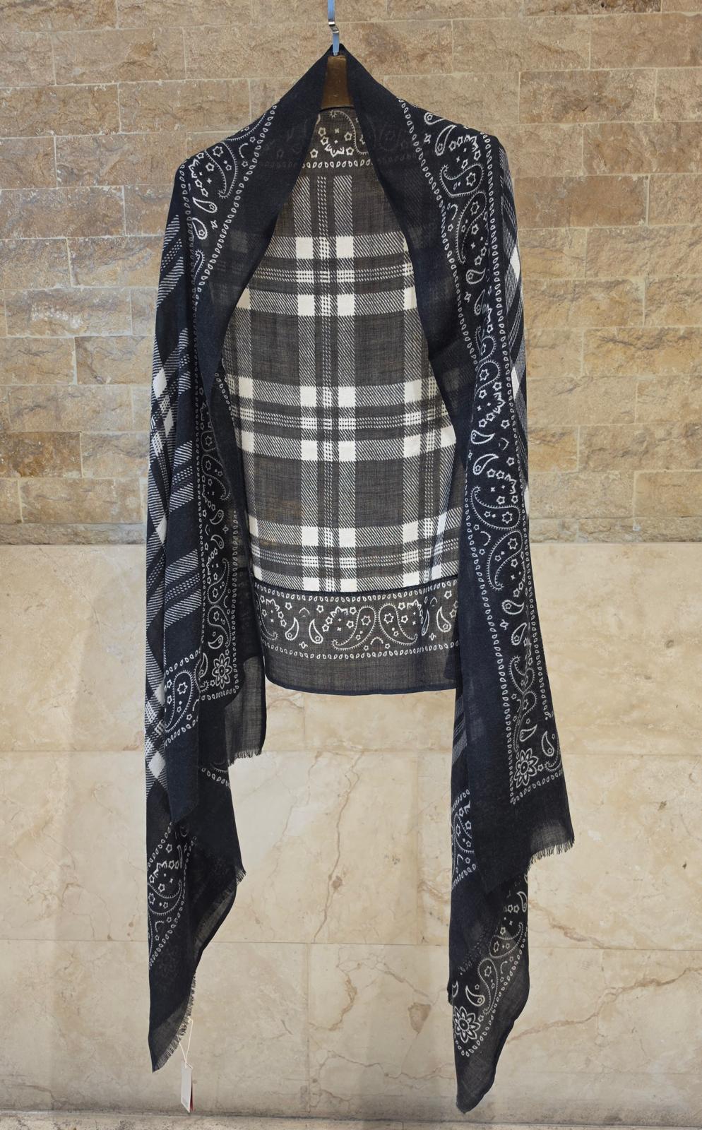 C24476 Bandana Plaid Scarf
