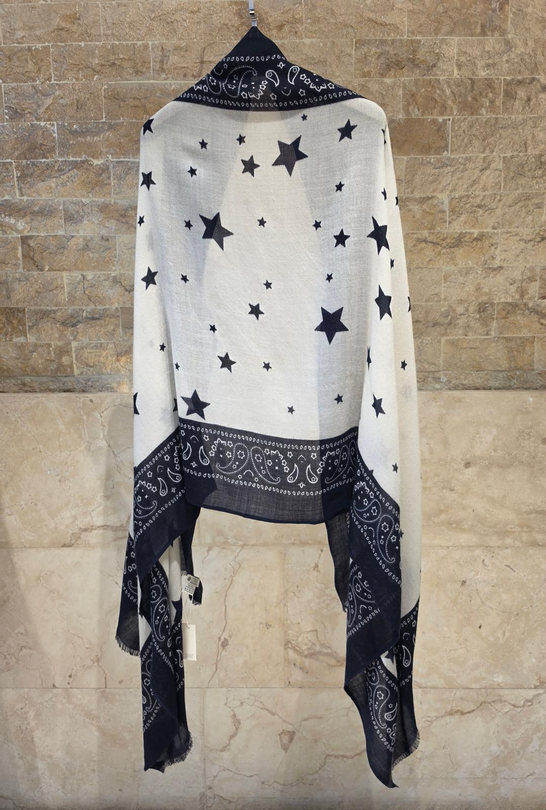 C23456 Star Bandana Paisley Scarf