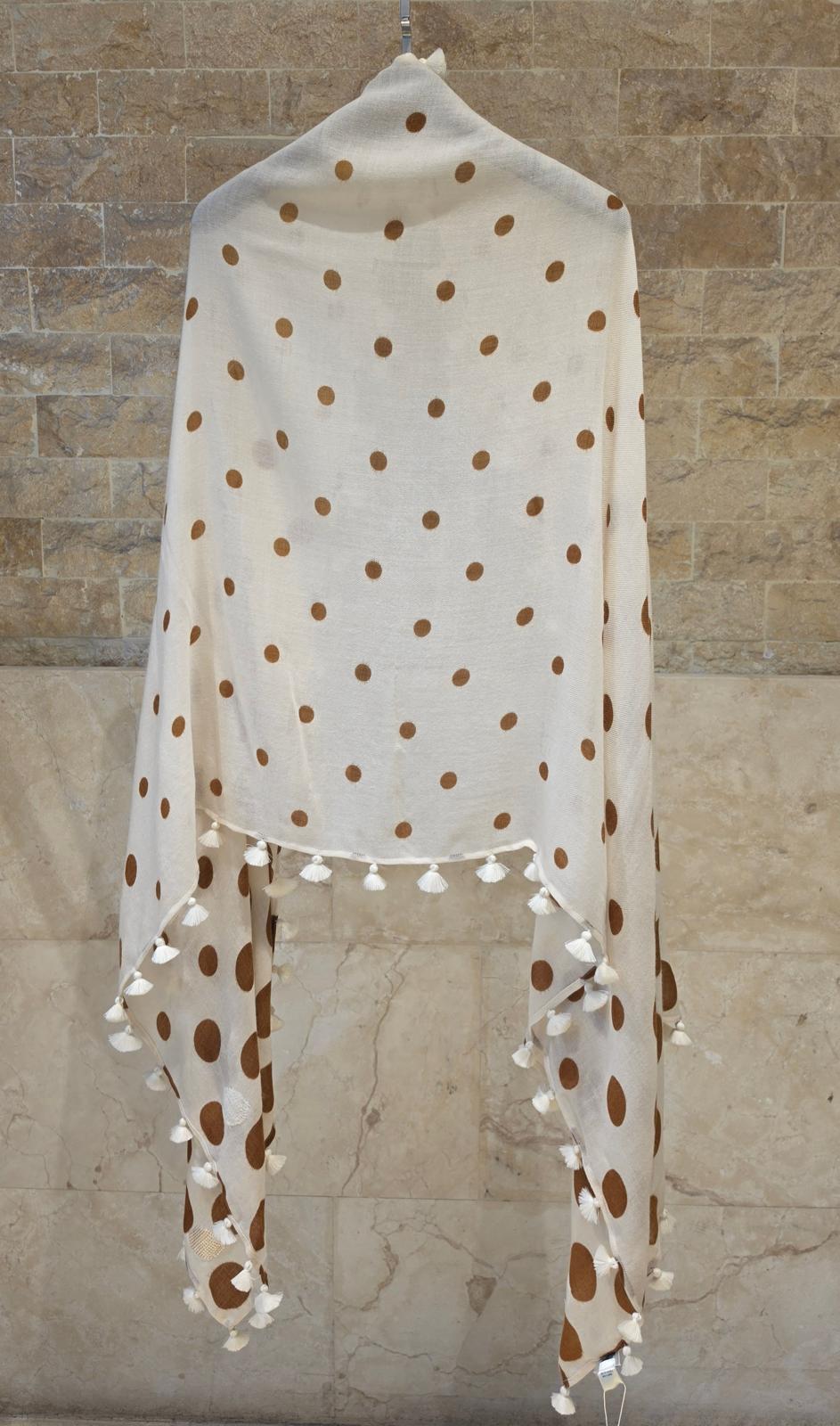 C20206 Polka Dot Tassel Scarf