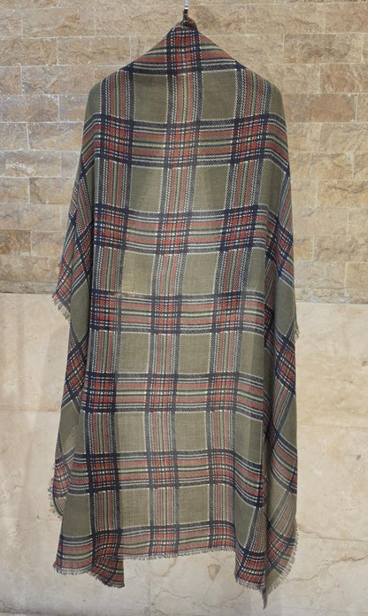 C23518 Square Tartan Scarf