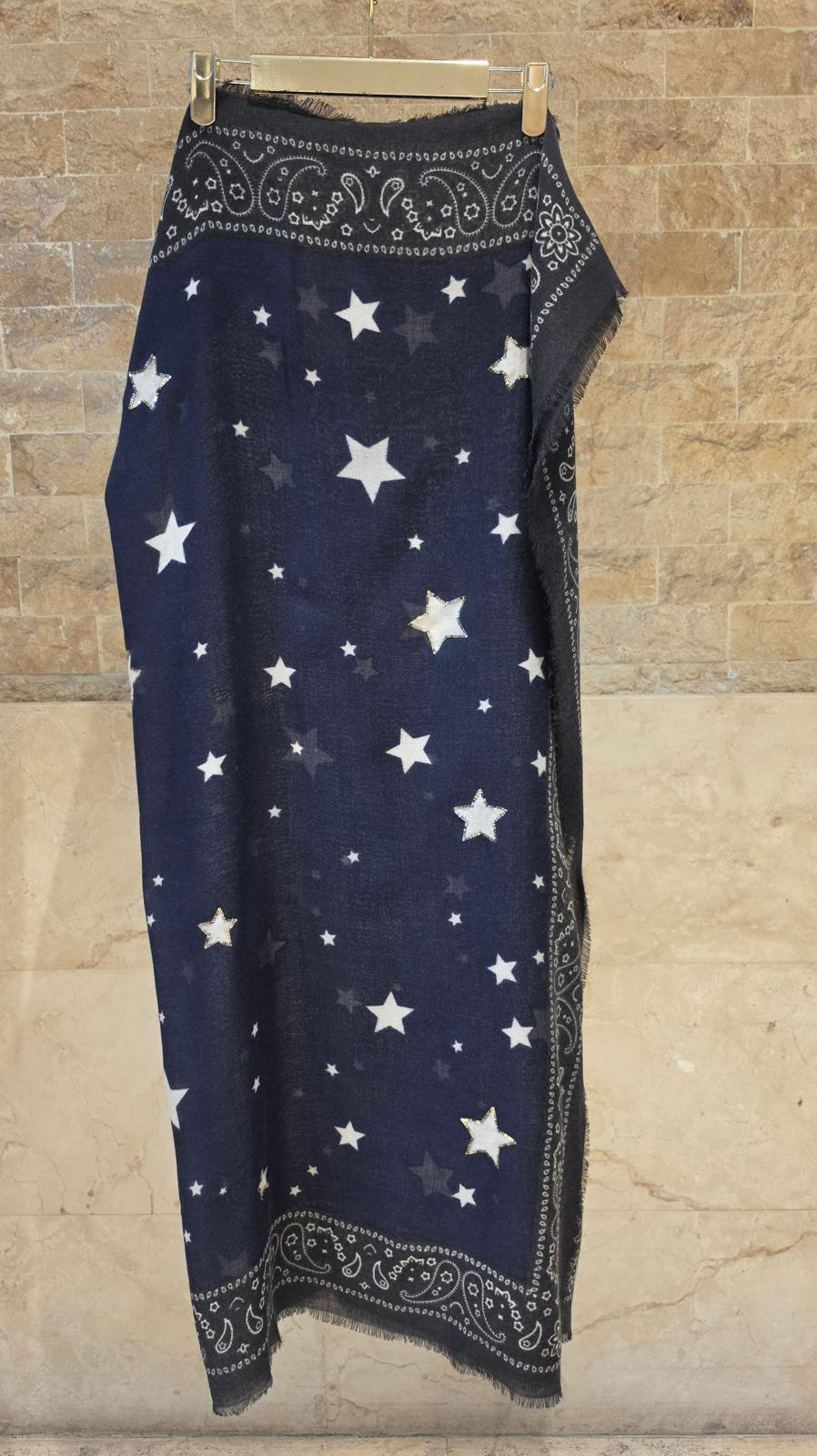 C24494 Square Star Bandana Scarf
