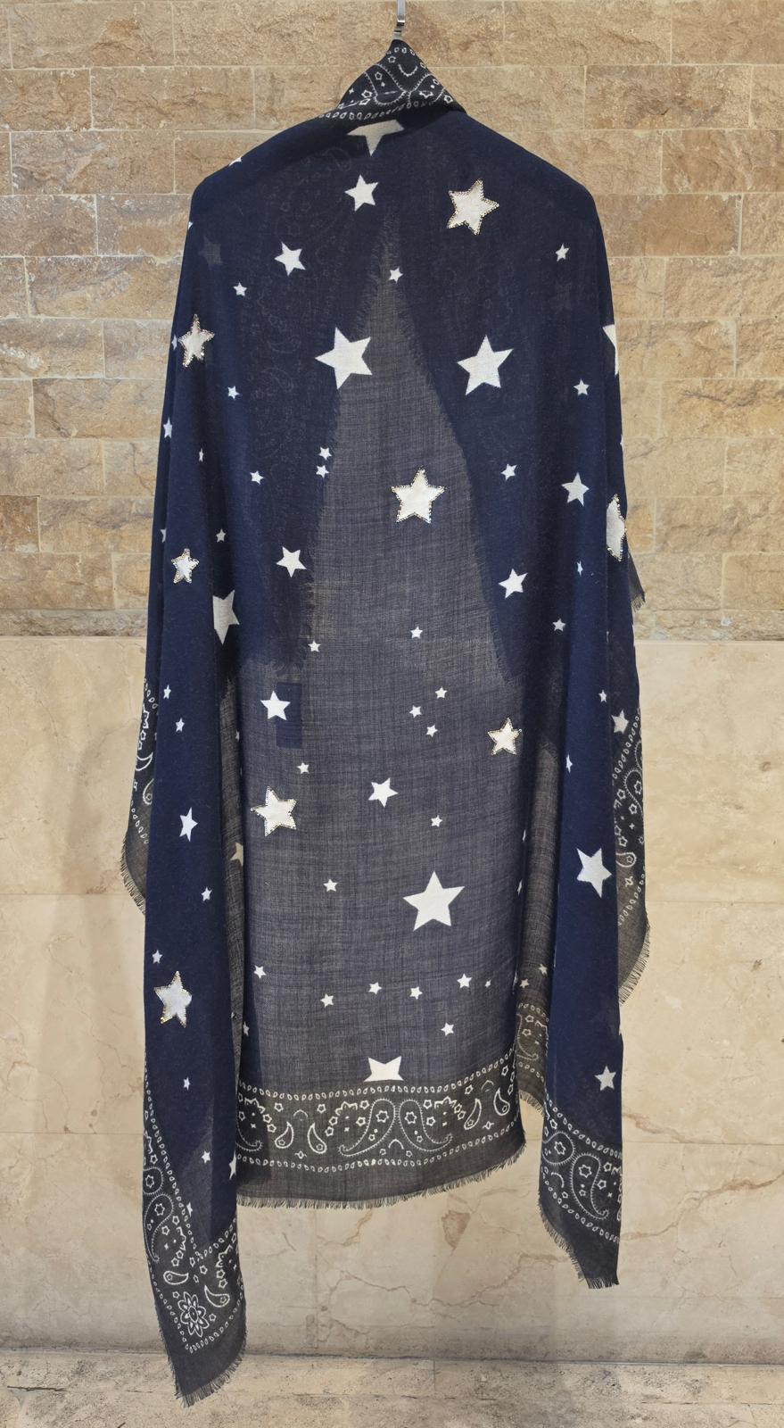 C24494 Square Star Bandana Scarf