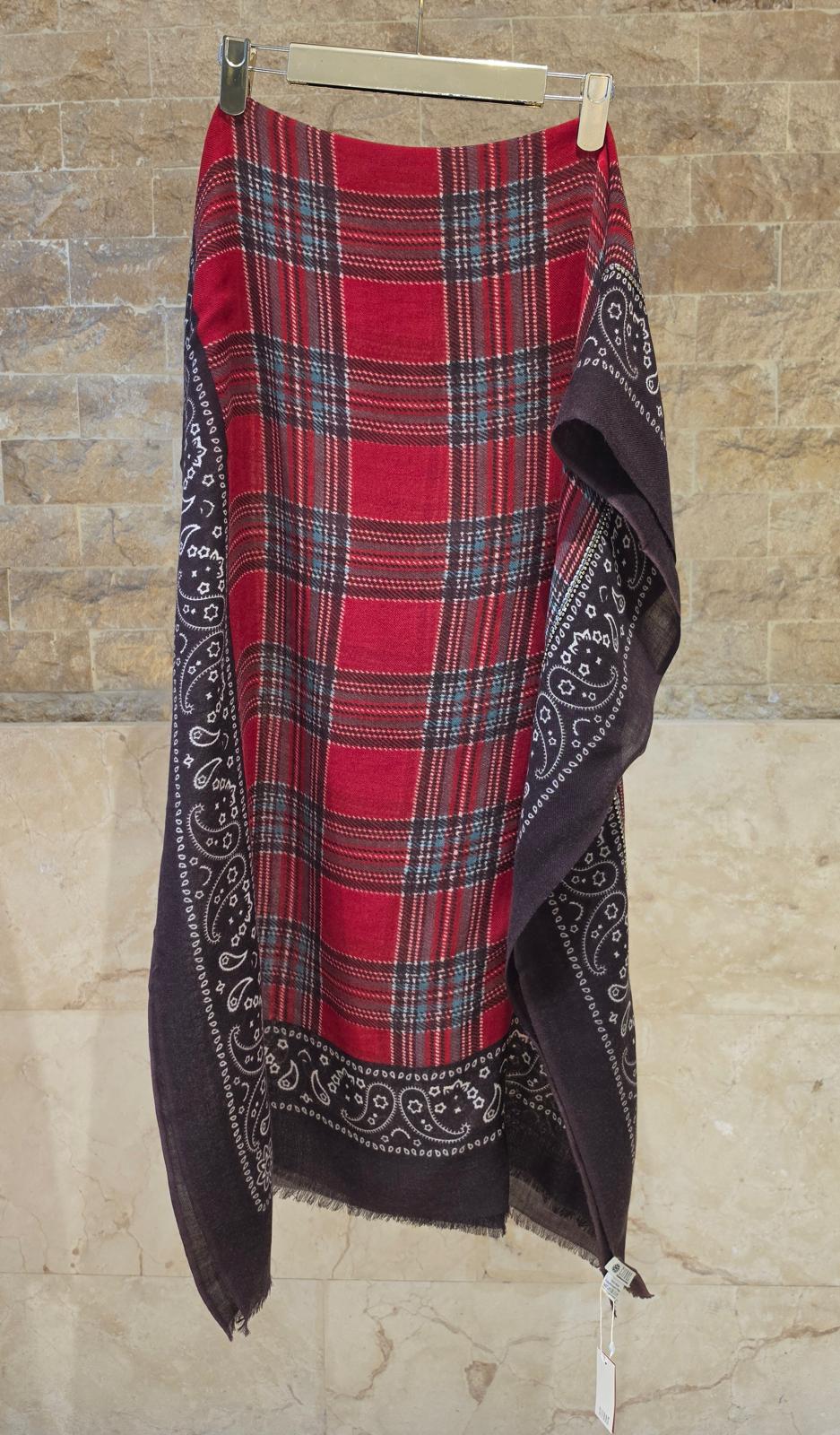 C24476 Bandana Plaid Scarf