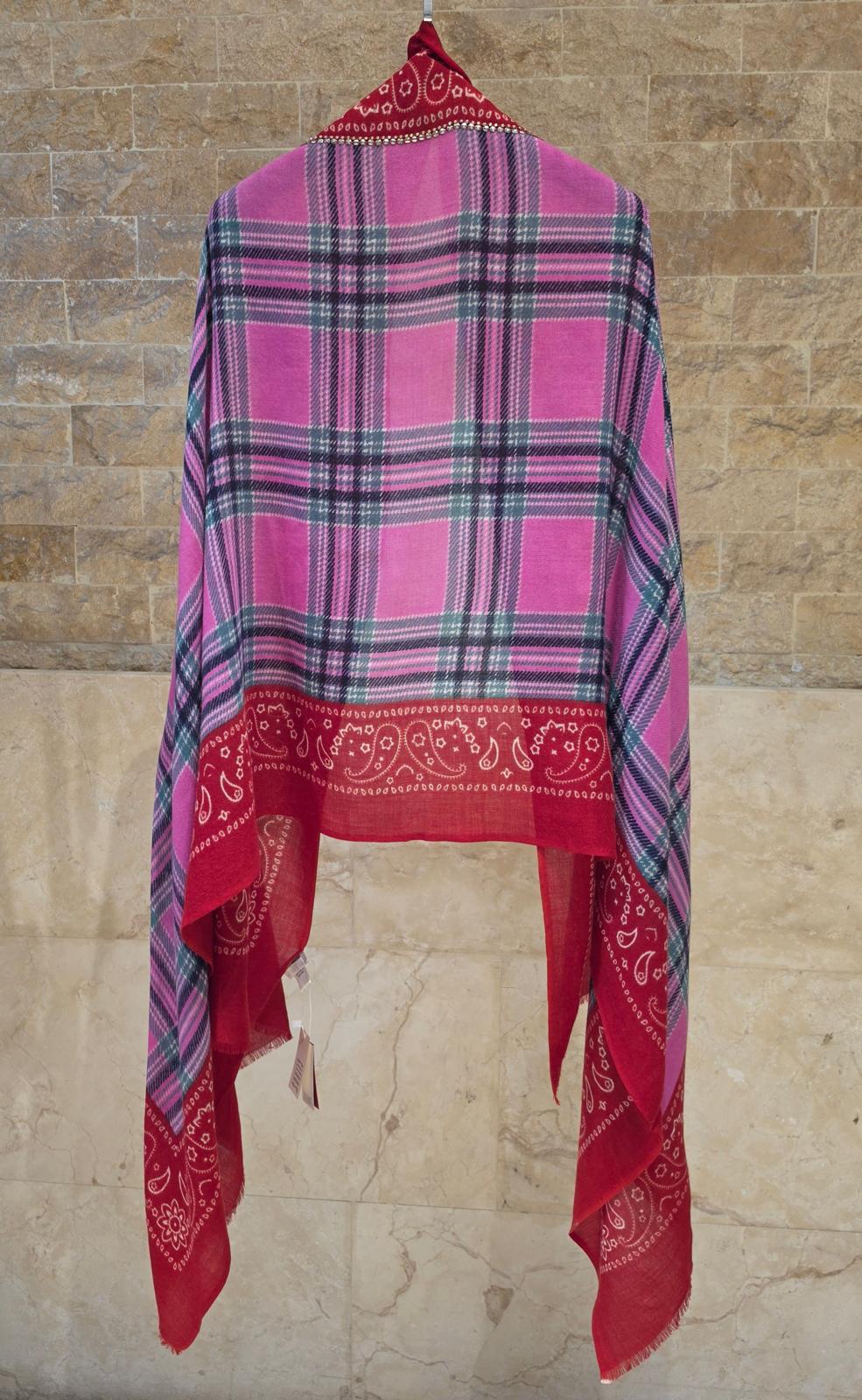 C24476 Bandana Plaid Scarf