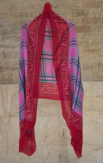 C24476 Bandana Plaid Scarf