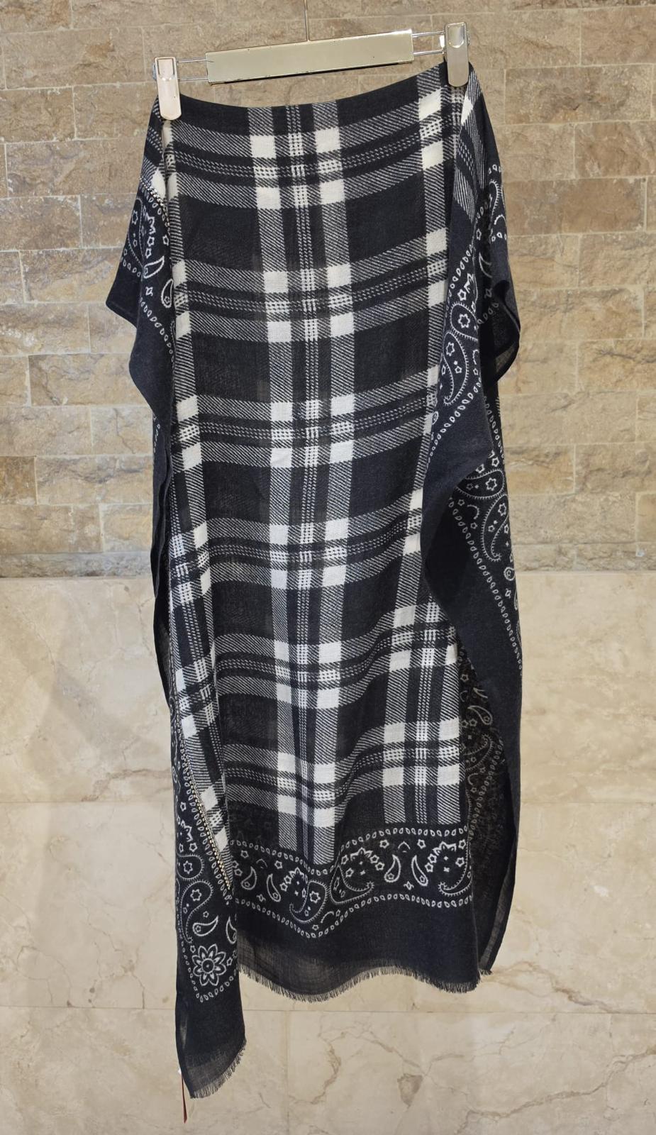 C24476 Bandana Plaid Scarf