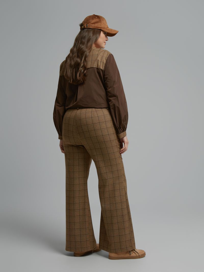 Checked Wide-Leg Trousers 8601.2037