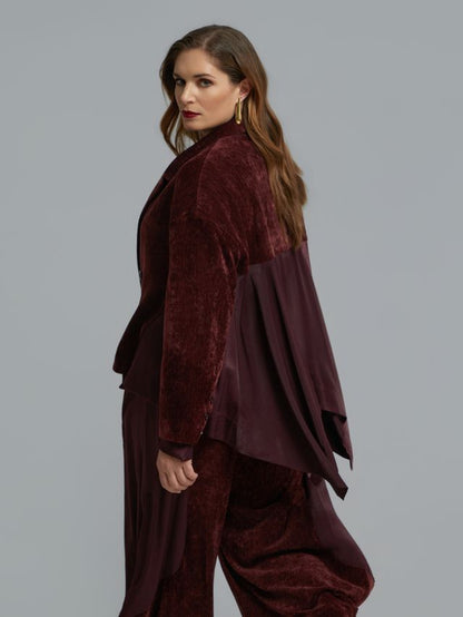 Velvet Blazer &amp; Wide-Leg Pants Set 8601.4012/2025