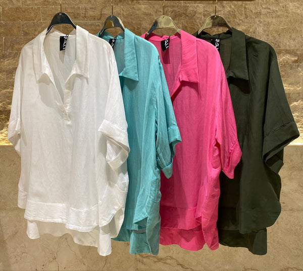 8101.1034 Long Back Linen Shirt قميص كتان طويل من الخلف
